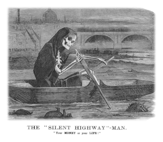 John Tenniel's cartoon The Silent Highwayman, published in Punch Magazine, 10 July 1858
