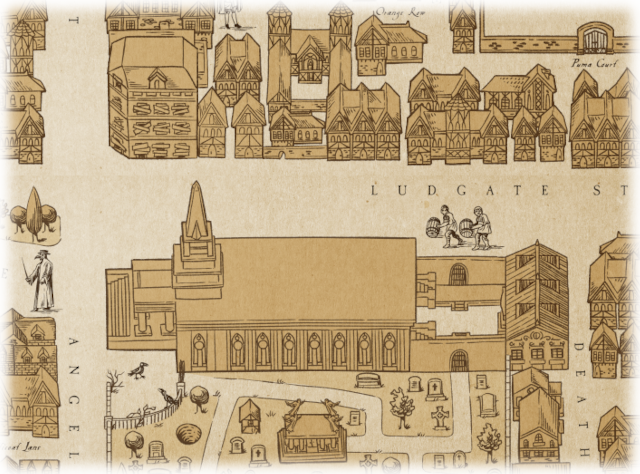 Detail from the map of the District of Spittle-Fields, from Return of the Ripper for DCC RPG